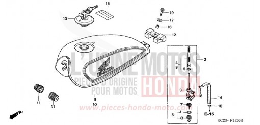 RESERVOIR A CARBURANT CM125CJ de 1988